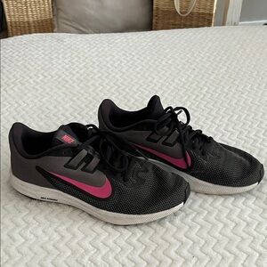 Nike Black and Pink Athletic Sneakers